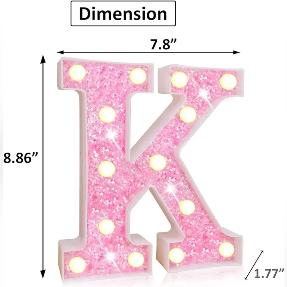 Pink Polka Dot Letter K Decor